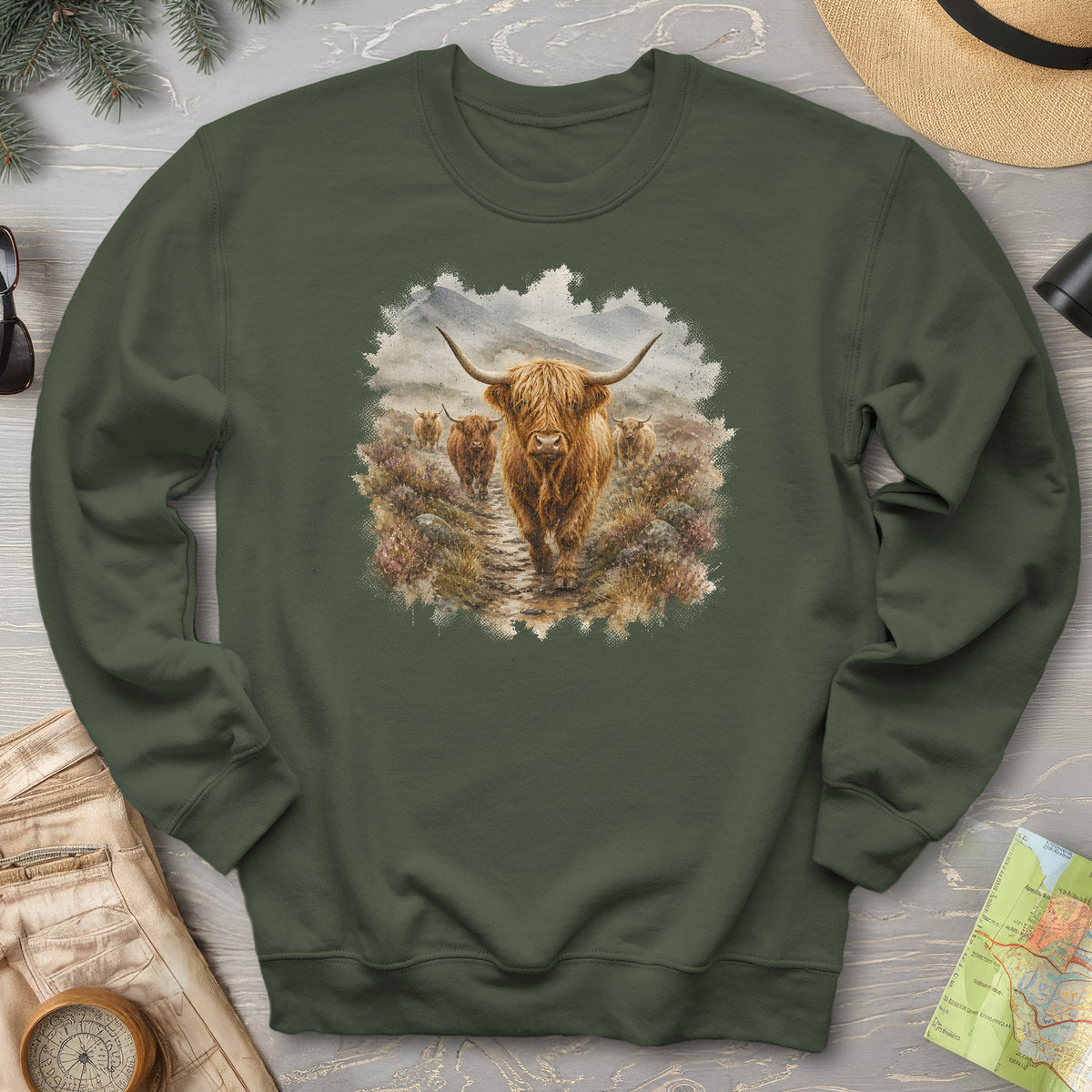 Watercolor Coos Sweatshirt
