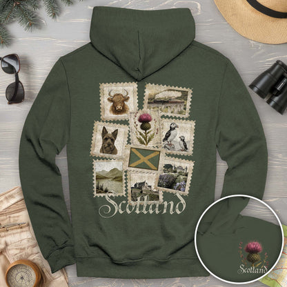 Scotland Vintage Stamps Hoodie
