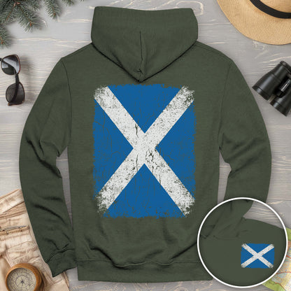Scotland Distressed Flag Front/Back Print Hoodie