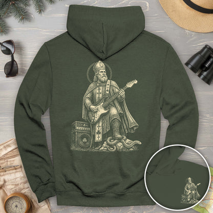 Saint Patrick Guitar Front/Back Print Hoodie