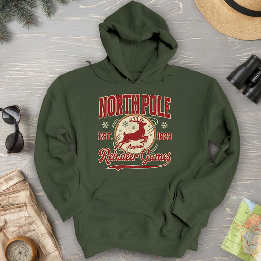 North Pole Annual Reindeer Games Hoodie