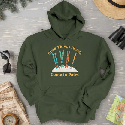 Good Things Come In Pairs Ski Hoodie