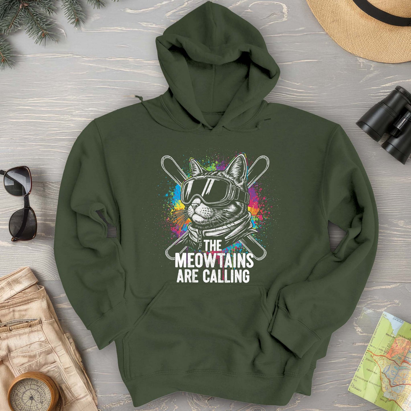 The Meowtains are Calling Hoodie