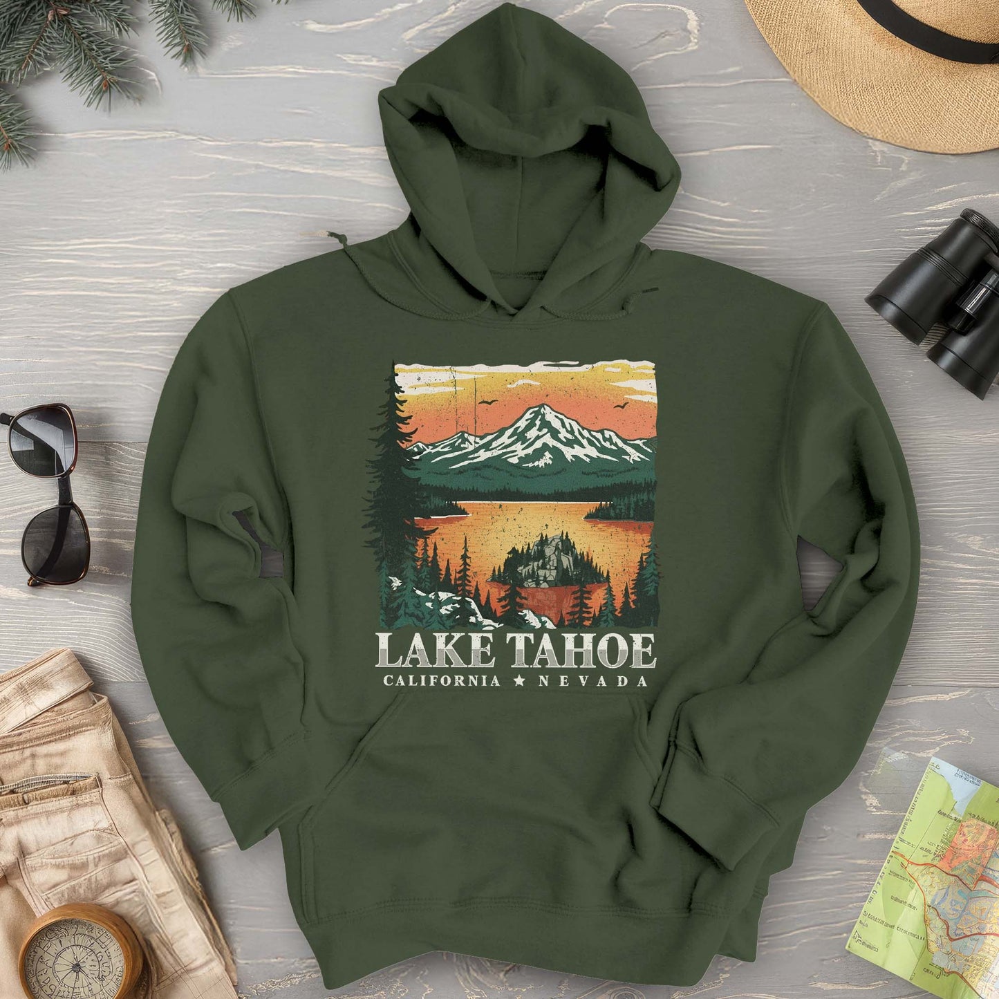 Lake Tahoe Emerald Bay Sunset Hoodie