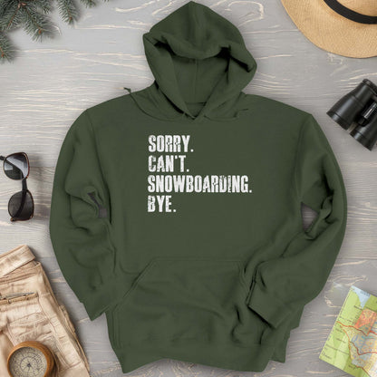 Sorry Snowboarding Hoodie