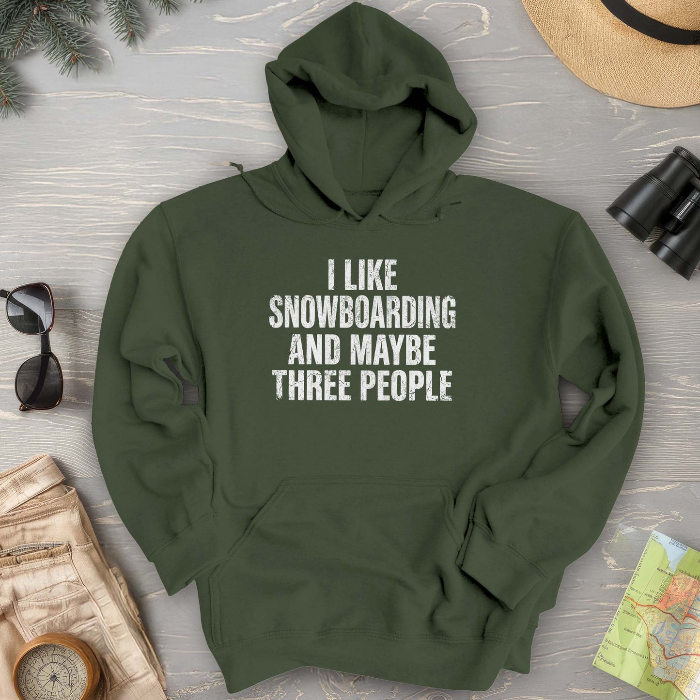 I Like Snowboarding Hoodie