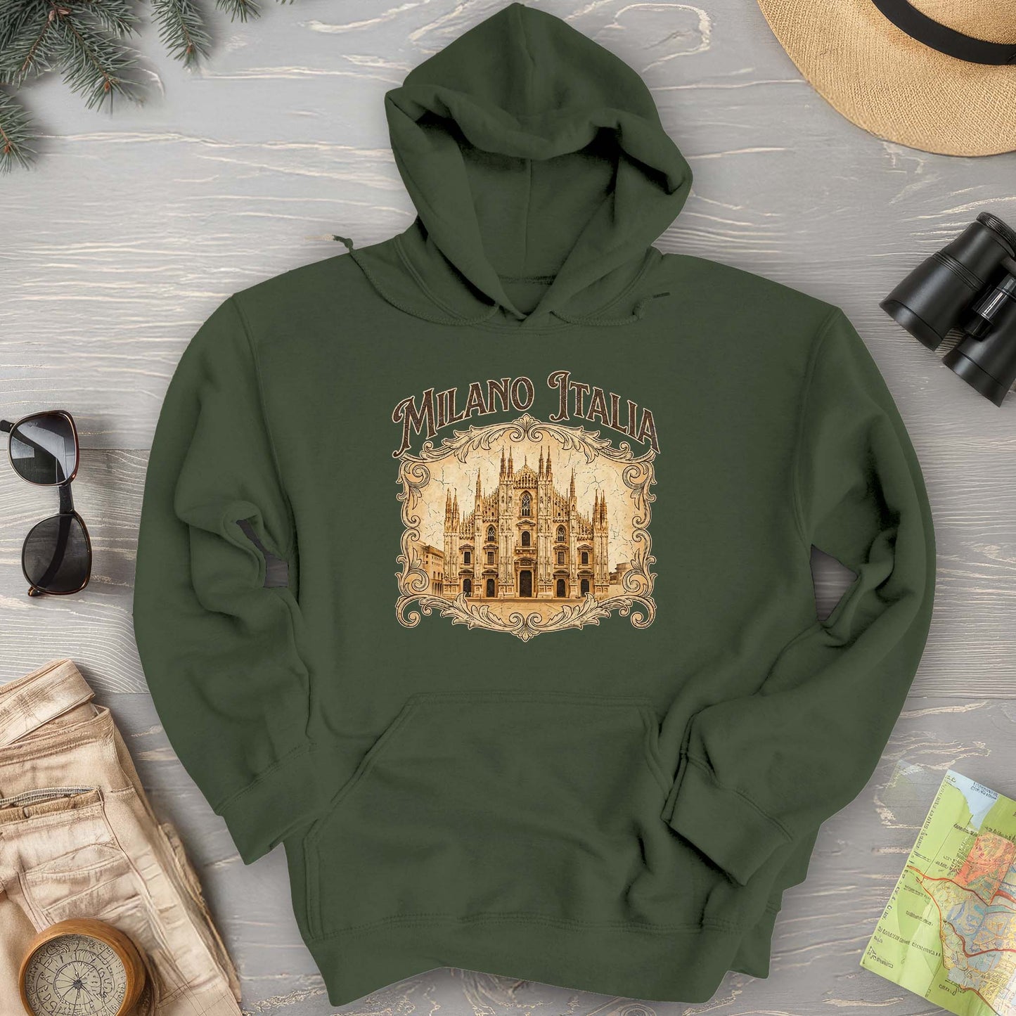 Duomo di Milano Sepia Hoodie