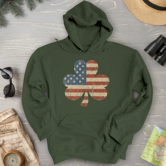 Vintage Flag Shamrock Hoodie