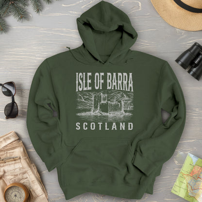 Isle of Barra Scotland Sketch Hoodie