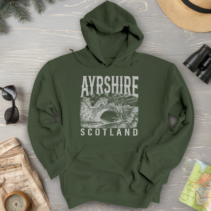 Ayrshire Scotland Sketch Hoodie