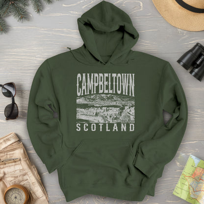Campbeltown Scotland Sketch Hoodie