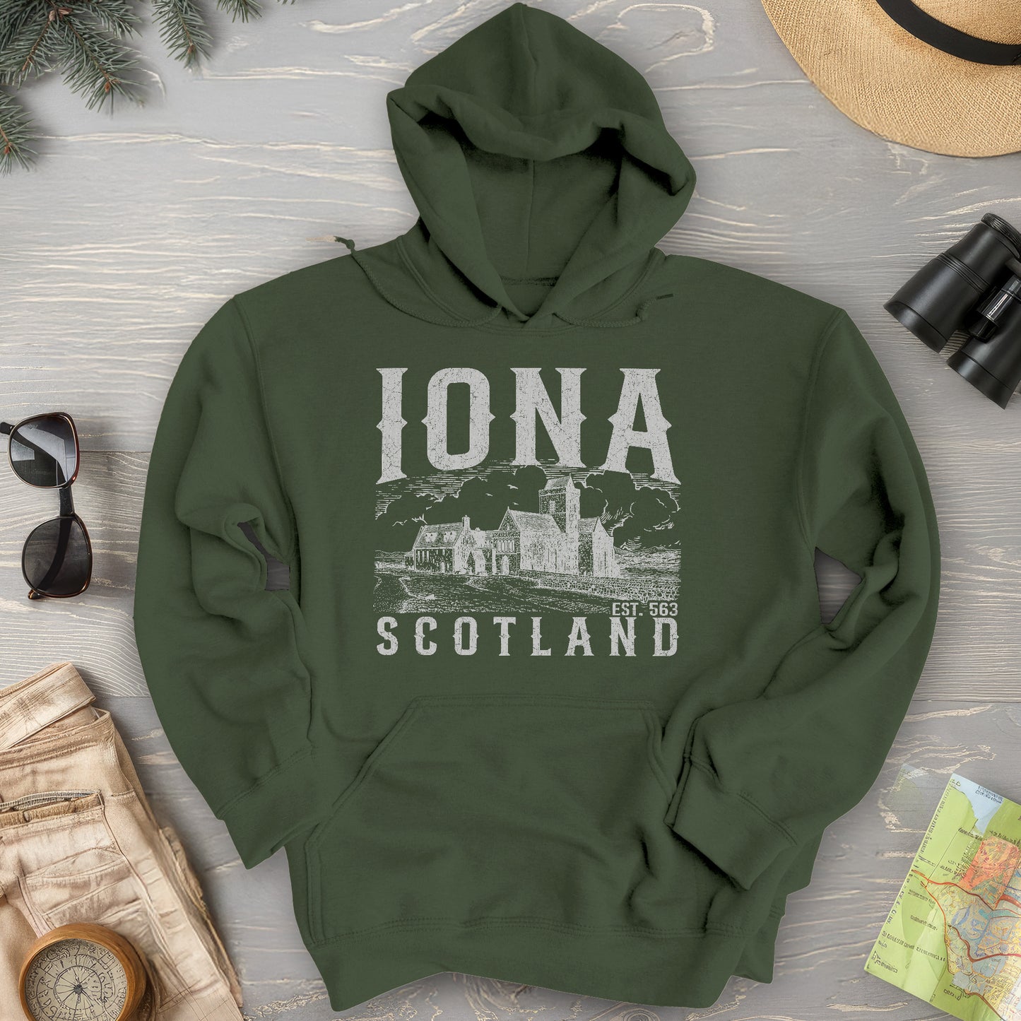 Iona Scotland Sketch Hoodie