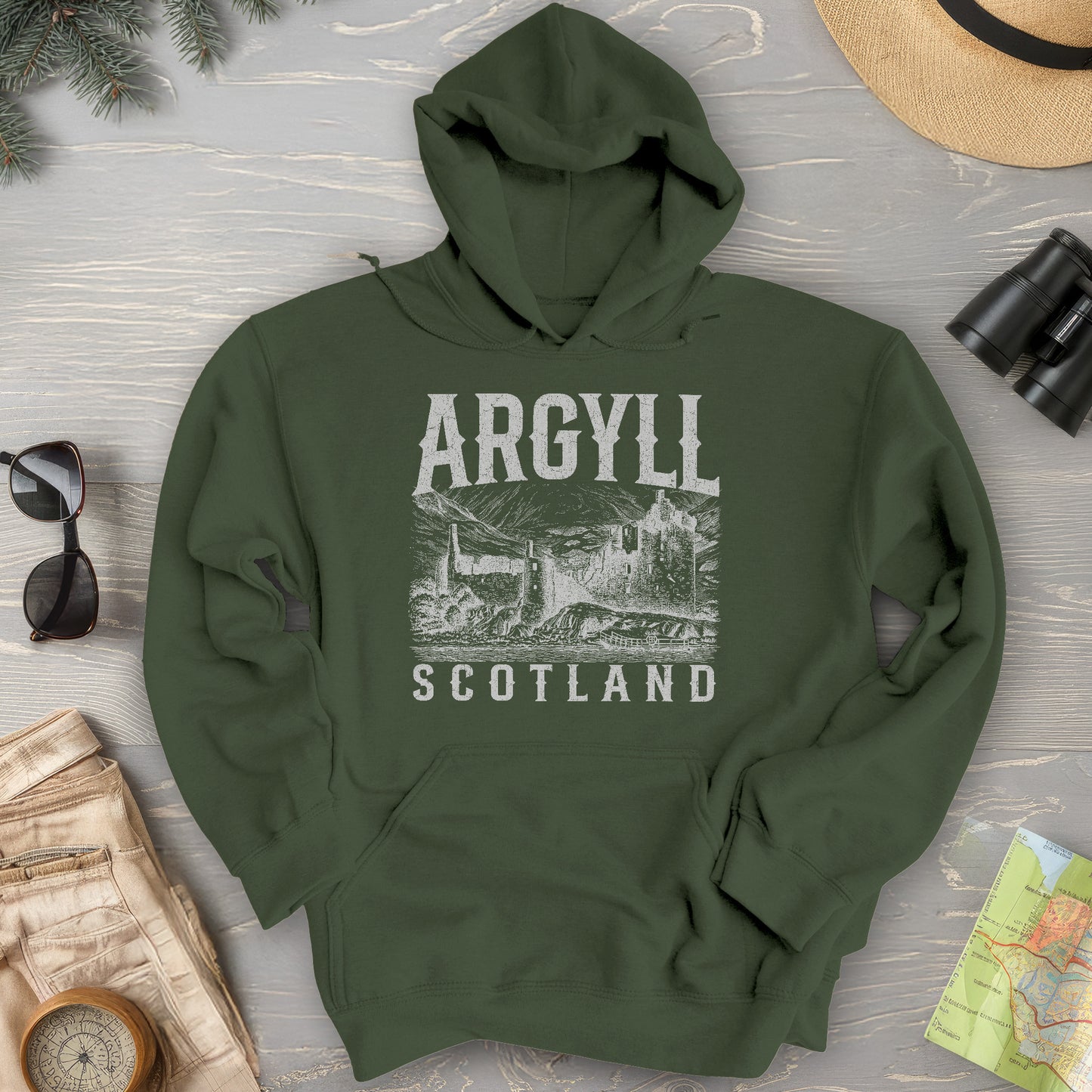Argyll Scotland Sketch Hoodie