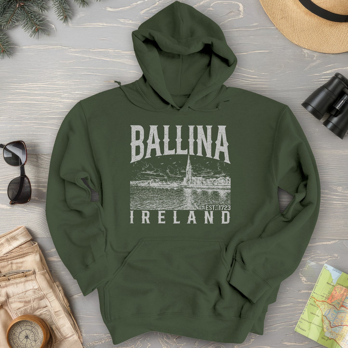 Ballina Ireland Sketch Hoodie