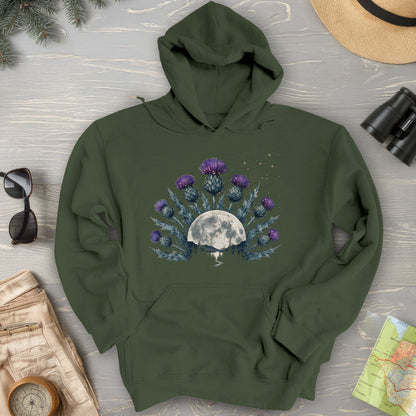 Moonlit Highland Thistles Hoodie