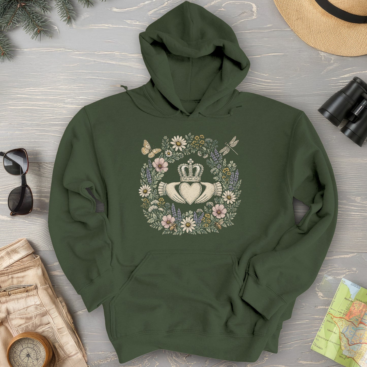 Cloddagh Wreath Hoodie
