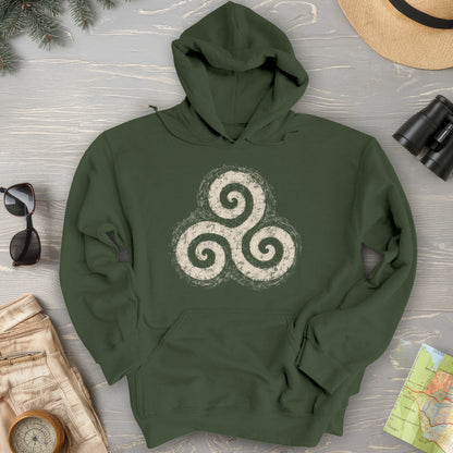 Triskele Charcoal Sketch Hoodie