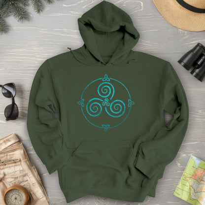 Celtic Triskele Spiral Hoodie