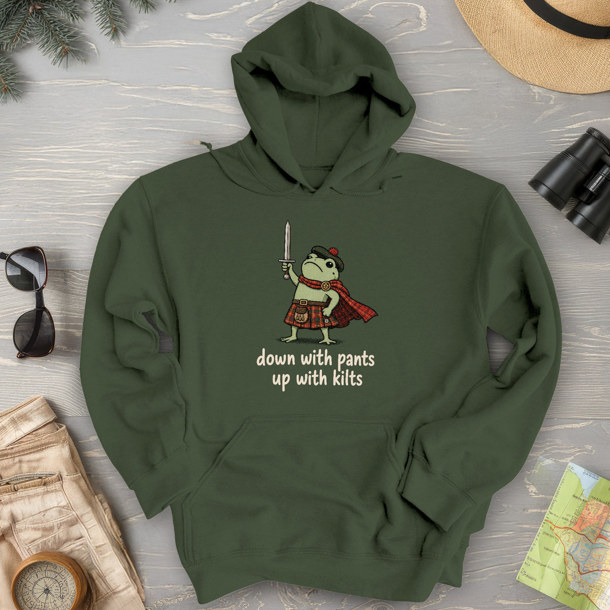 Down With Pants Up With Kilts Hoodie