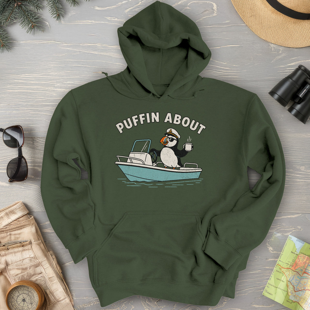Puffin About Boat Hoodie