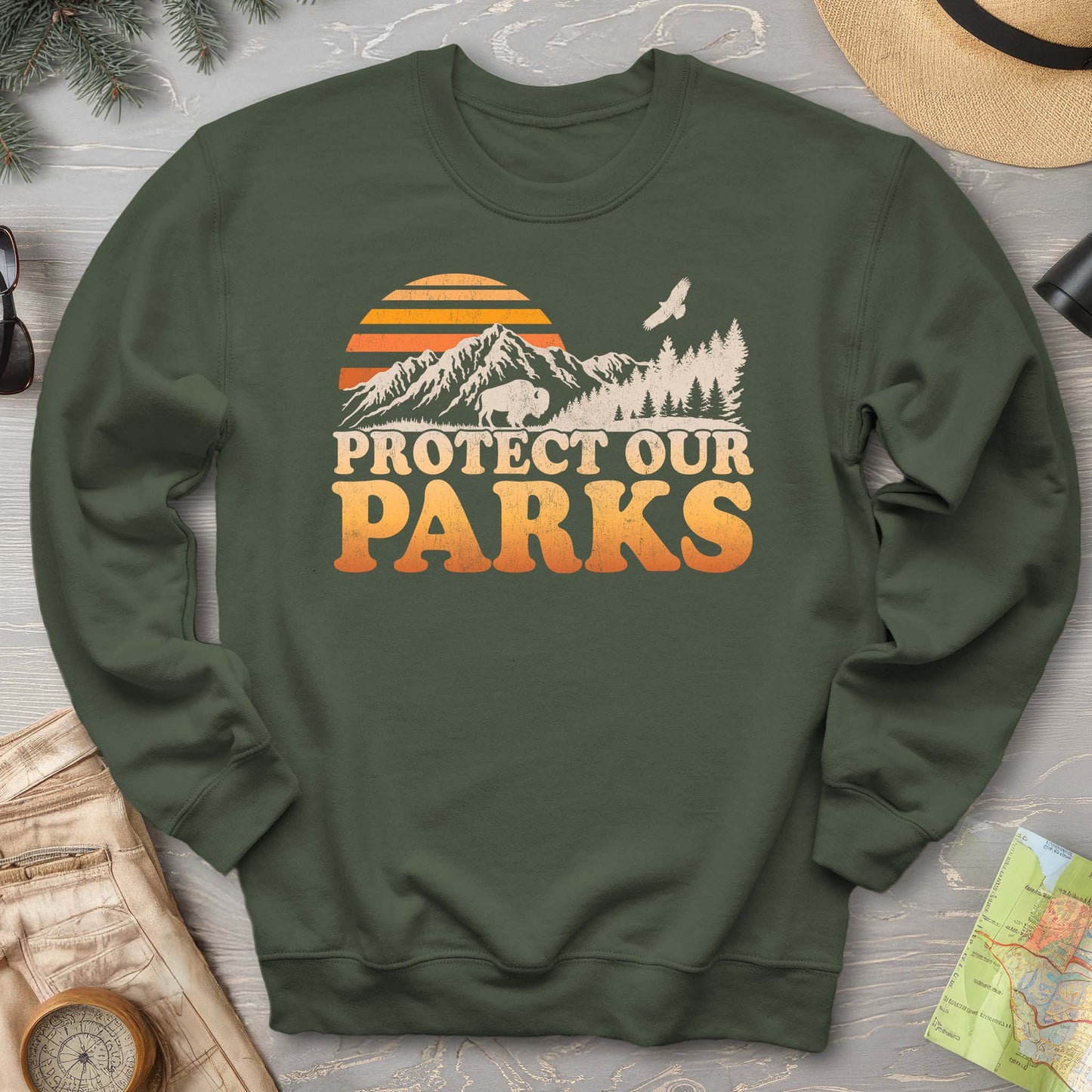 Protect Our Parks Vintage Sunset Sweatshirt