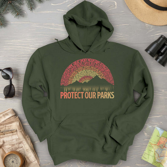 Protect Our Parks Word Art Hoodie