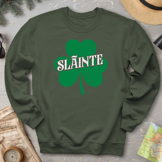 Sláinte Vintage Textured Shamrock Sweatshirt