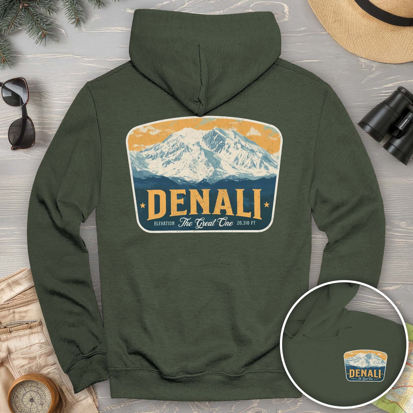 Denali "The Great One" Vintage Badge Hoodie