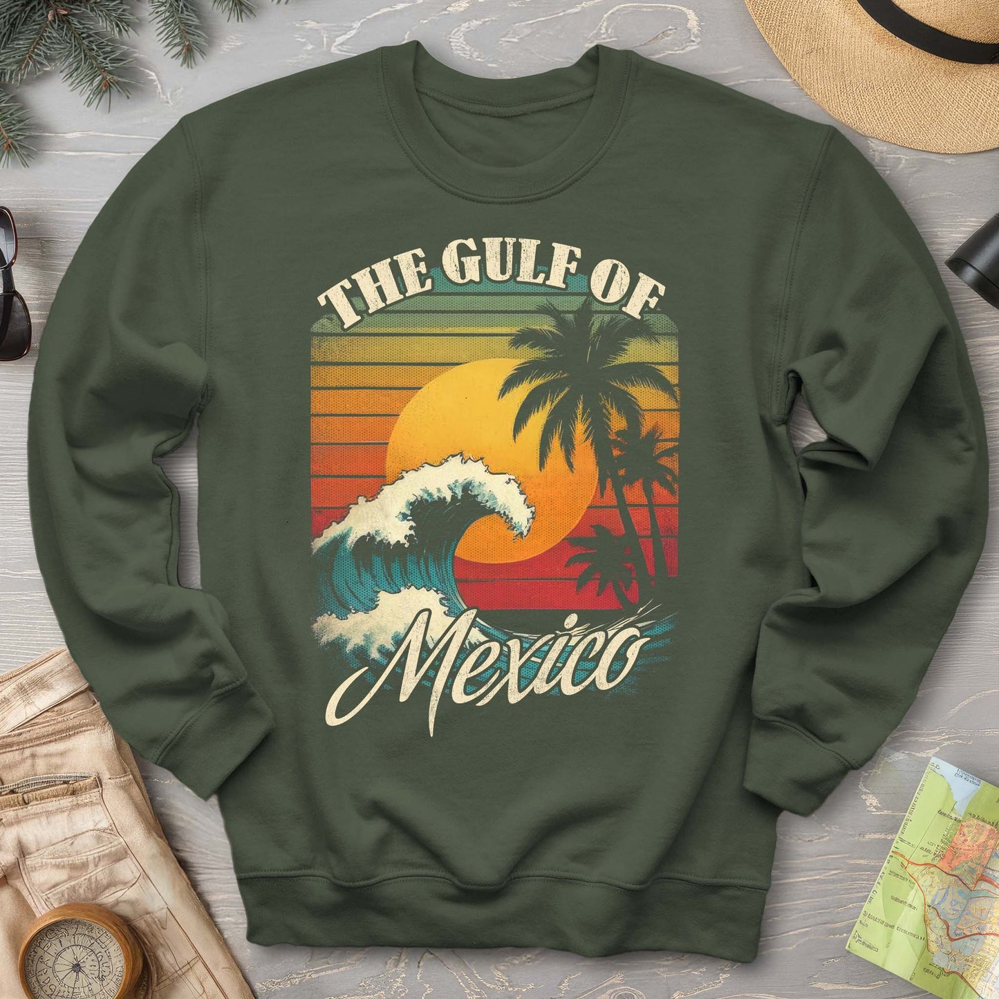 Gulf of Mexico "Retro Wave" Crewneck Sweatshirt