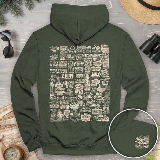 Bargain Bin Overstock! 63 Vintage Parks Logos Hoodie