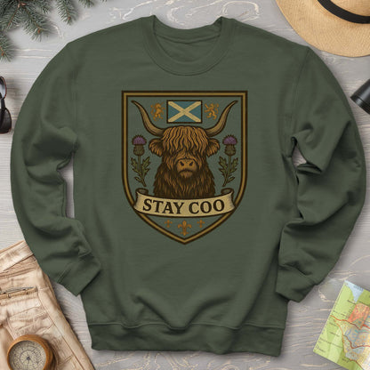 Highland Cow "Scottish Heraldry" Sweatshirt