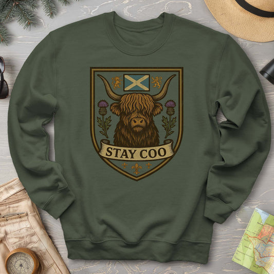 Highland Cow "Scottish Heraldry" Sweatshirt