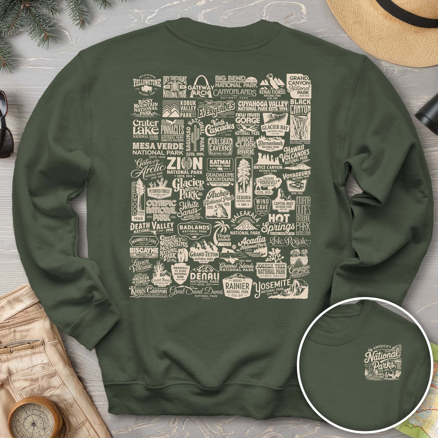 Bargain Bin Overstock! 63 Vintage Parks Logos Sweatshirt