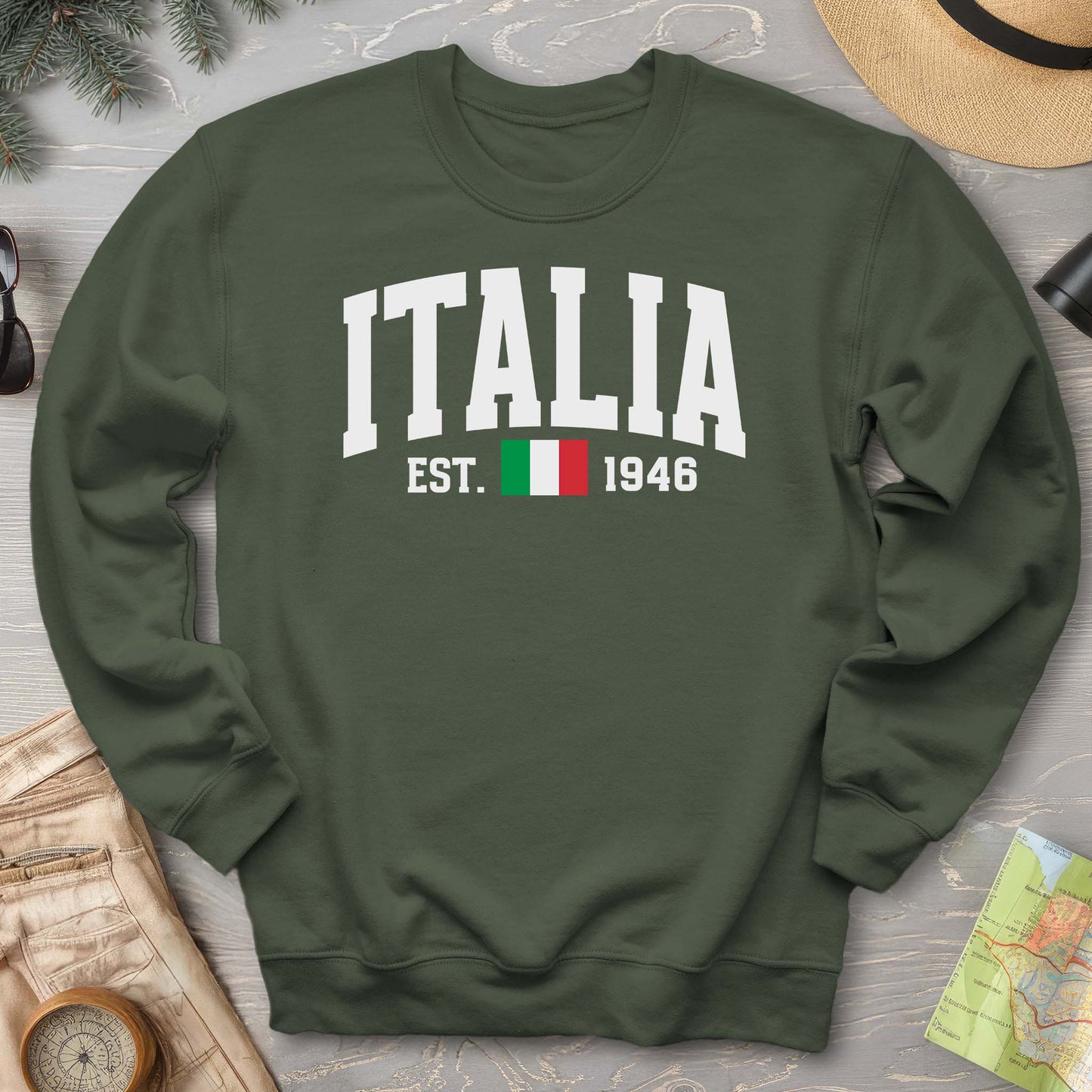 Italia Varsity Flag Sweatshirt