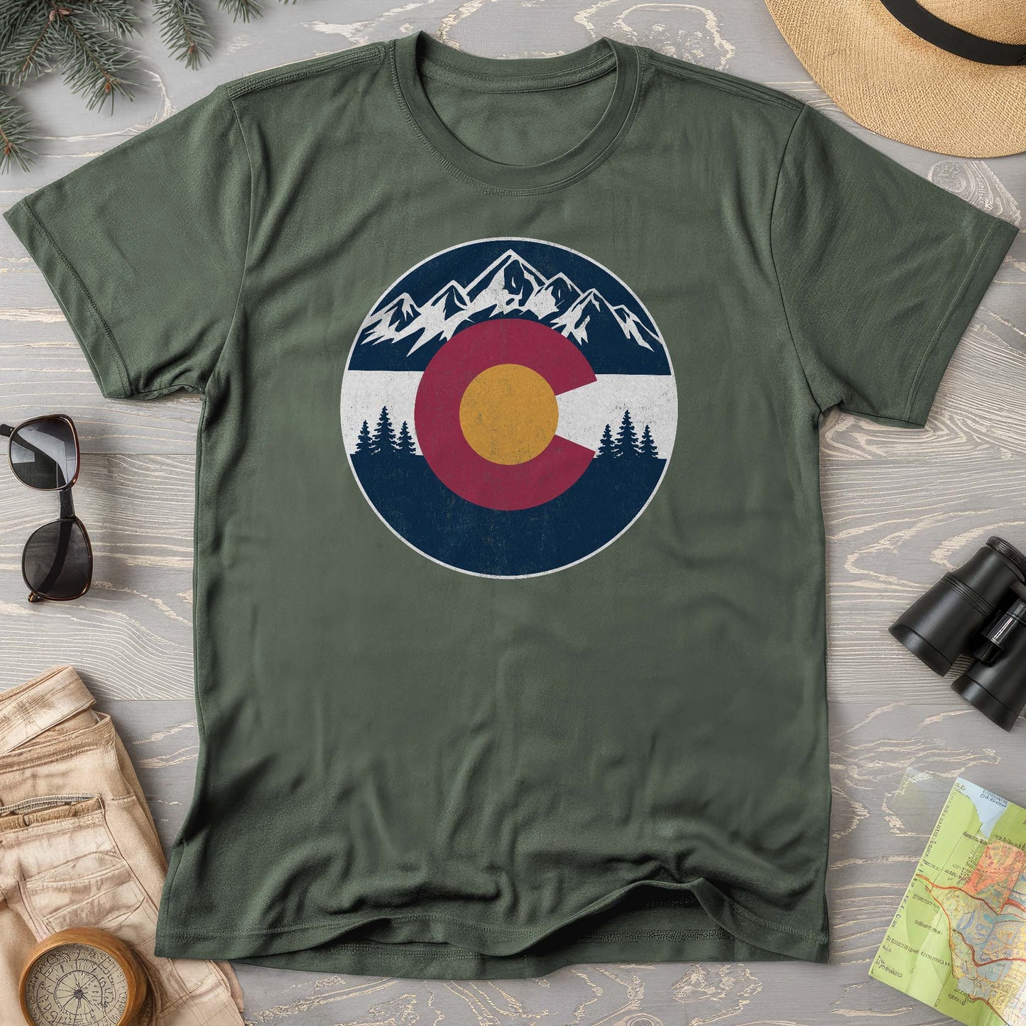 Colorado Badge Textured Comfort Colors T-Shirt