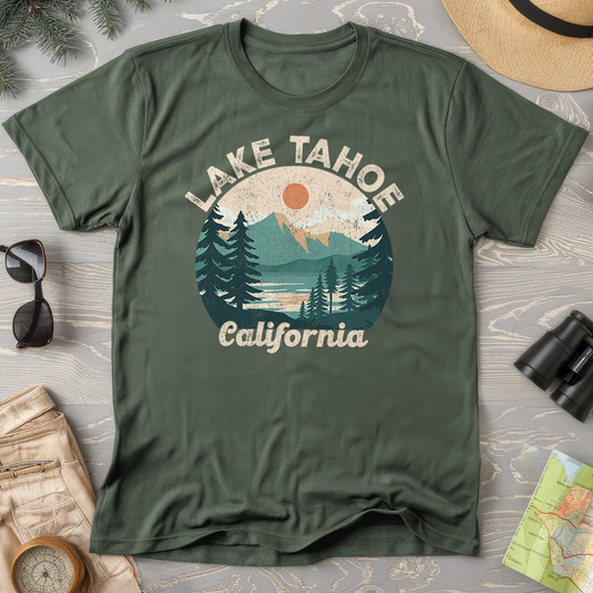 Lake Tahoe Vintage Circle Comfort Colors T-Shirt