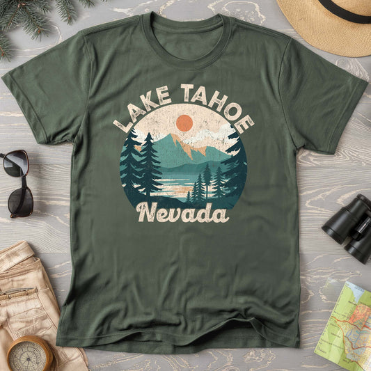 Lake Tahoe Nevada Vintage Circle Comfort Colors T-Shirt