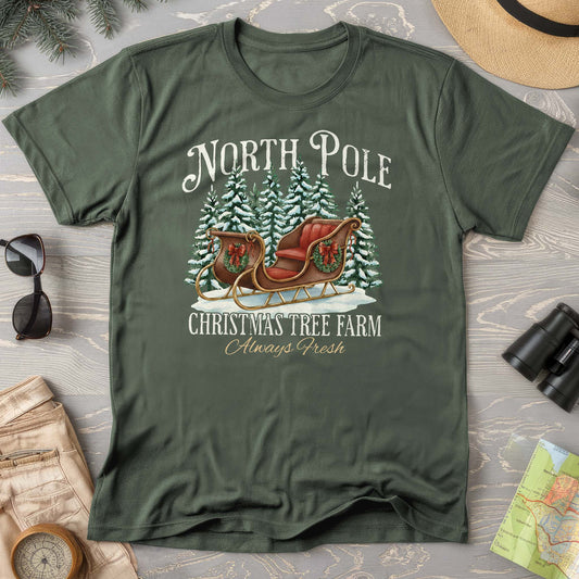 North Pole Christmas Tree Farm Comfort Colors T-Shirt