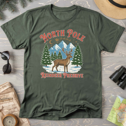 North Pole Reindeer Preserve Comfort Colors T-Shirt
