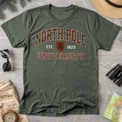 North Pole University Holiday Plaid Comfort Colors T-Shirt