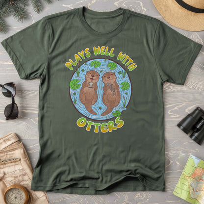 Plays Well With Otters Comfort Colors T-shirt