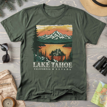 Lake Tahoe Emerald Bay Sunset Comfort Colors T-shirt