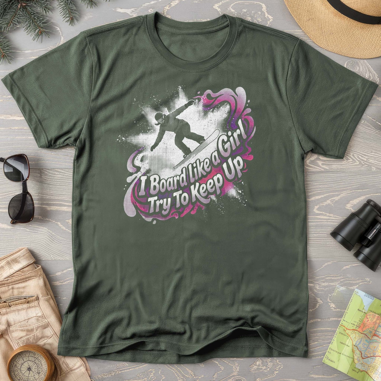 Board Like a Girl Comfort Colors T-shirt