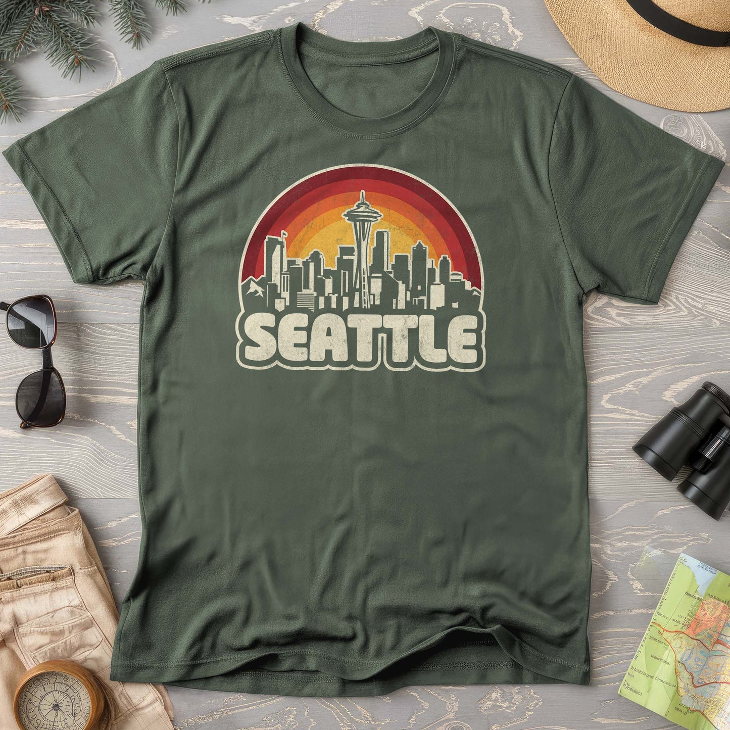 Seattle Retro Sunset T-Shirt