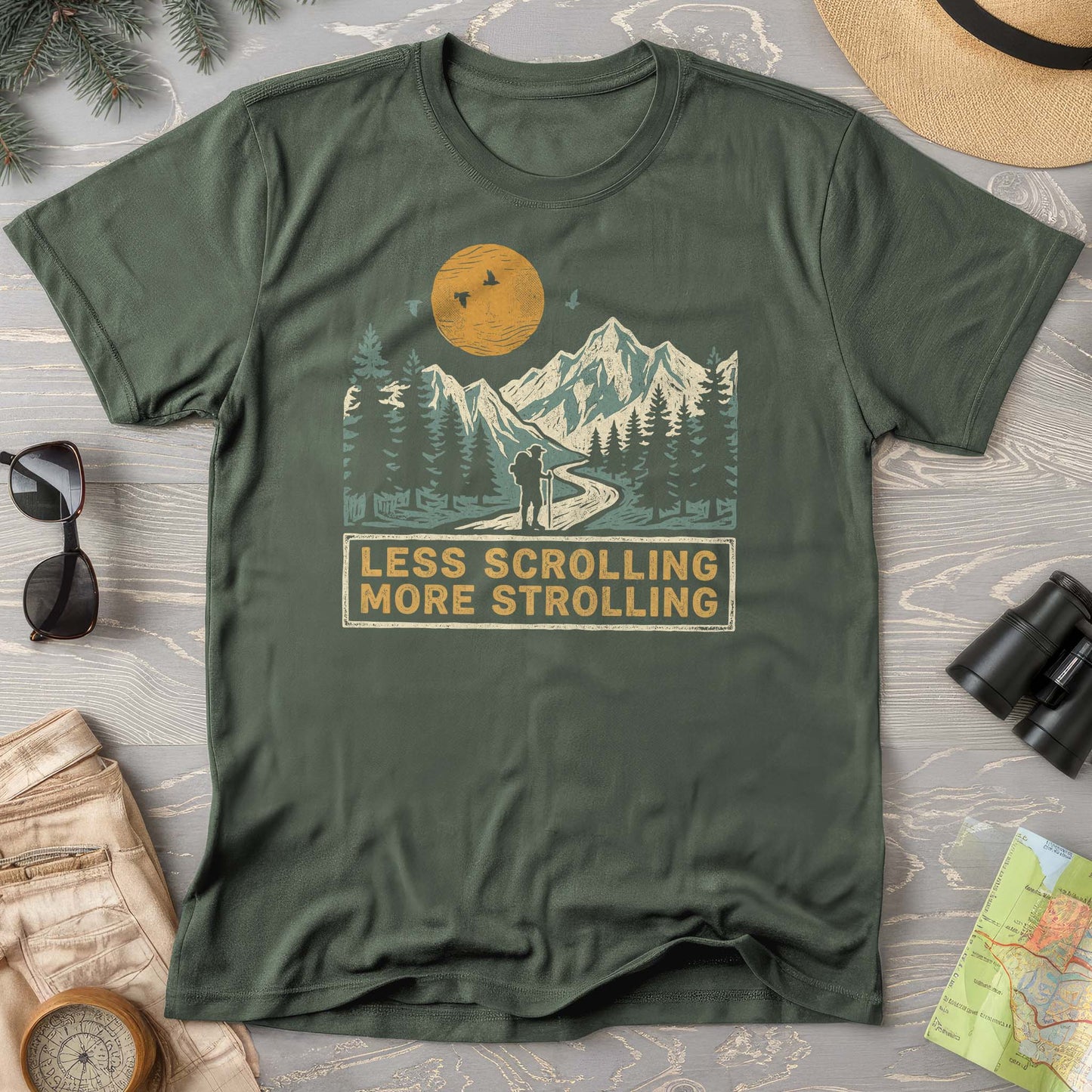Less Scrolling More Strolling T-Shirt