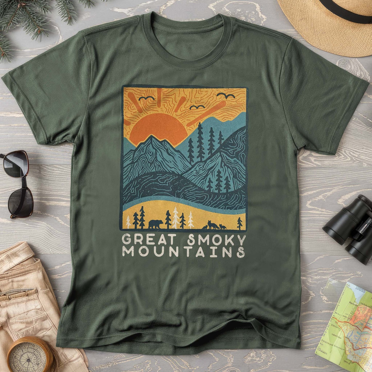 Smoky Mountains Scandi T-Shirt