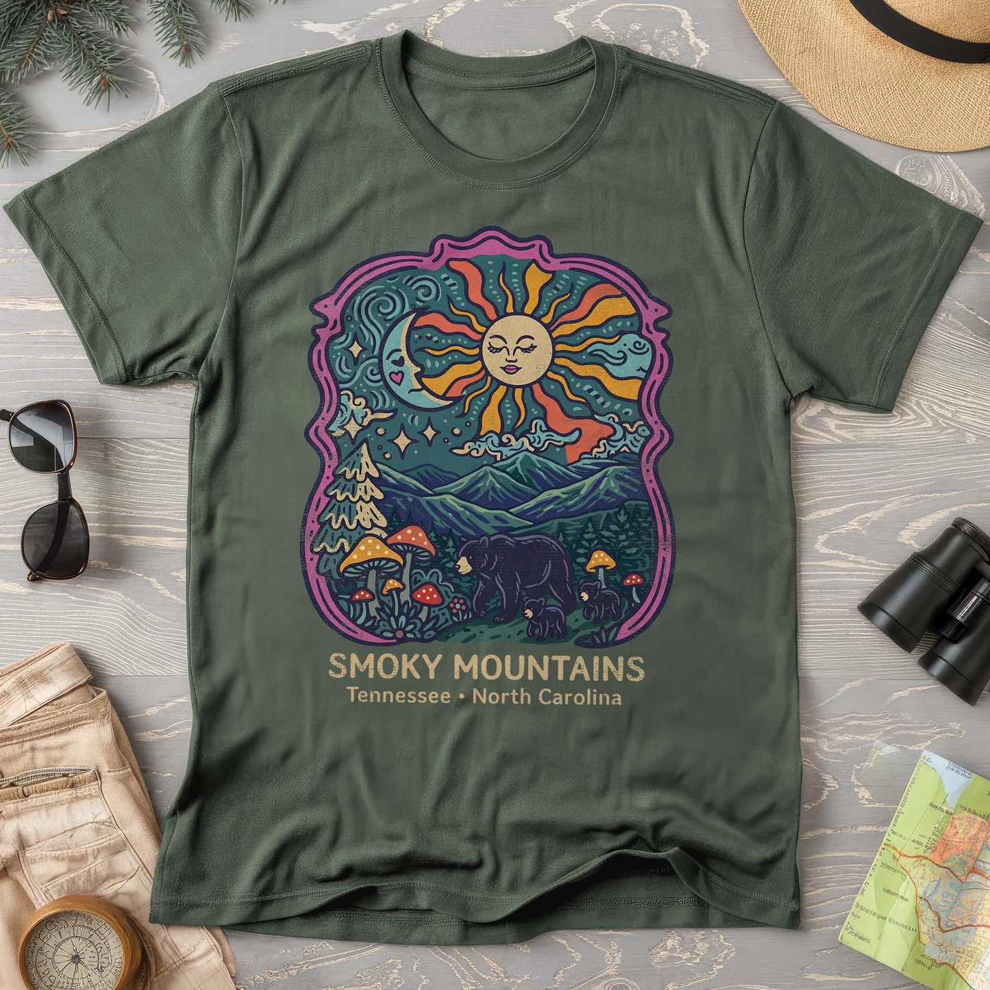 Smoky Mountains Groovy Bears T-Shirt