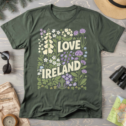 Love Ireland Flowers T-Shirt