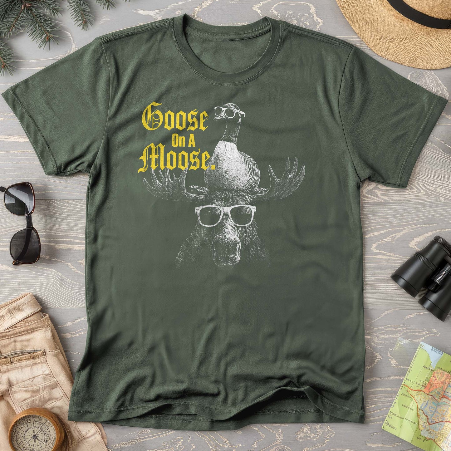 Goose On A Moose Halftone T-Shirt