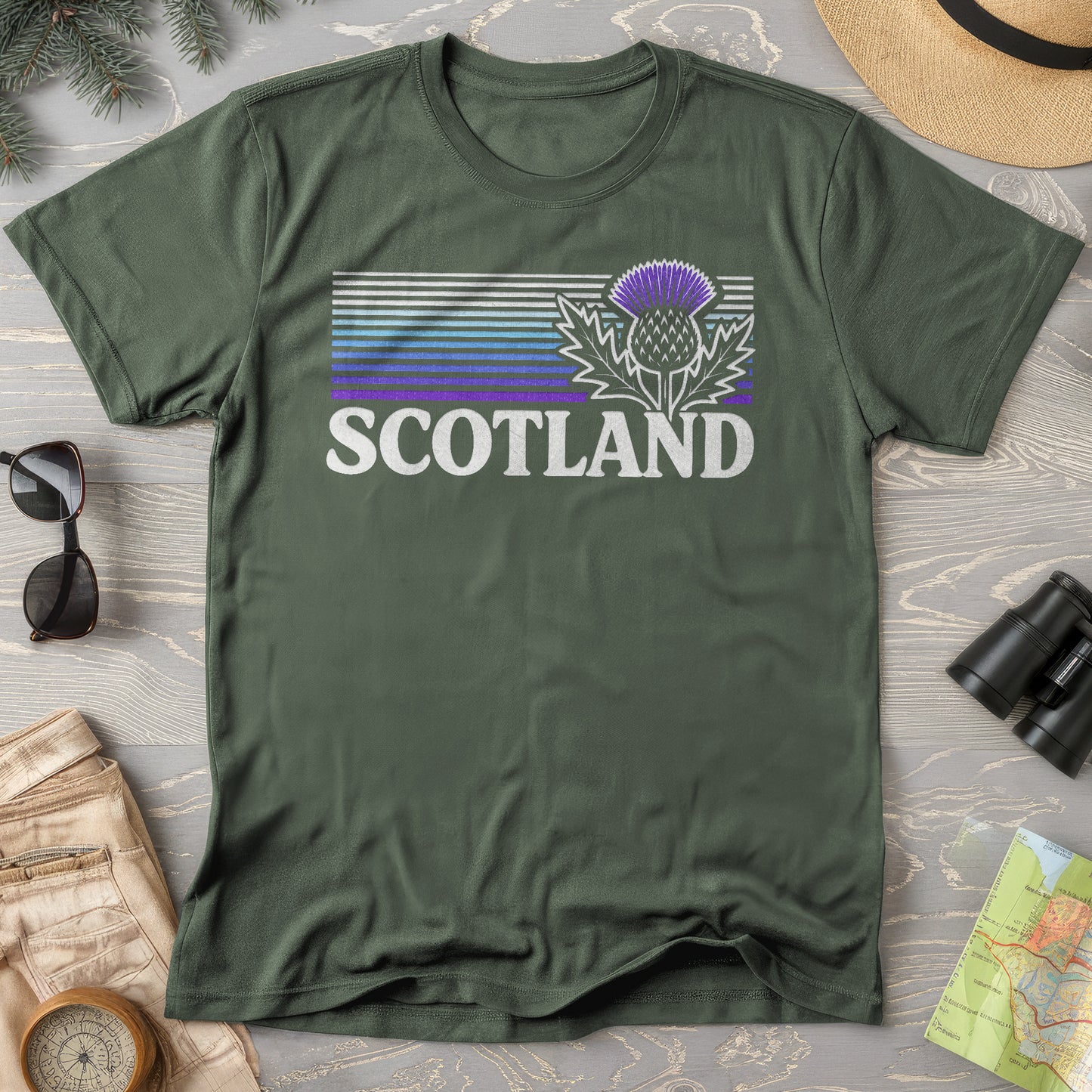 Scotland Retro Thistle T-Shirt